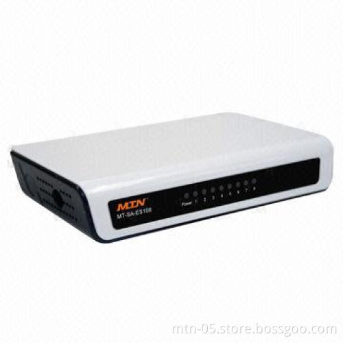 8-port 10/100Mbps Ethernet Switch with Low-cost Connection Per-port